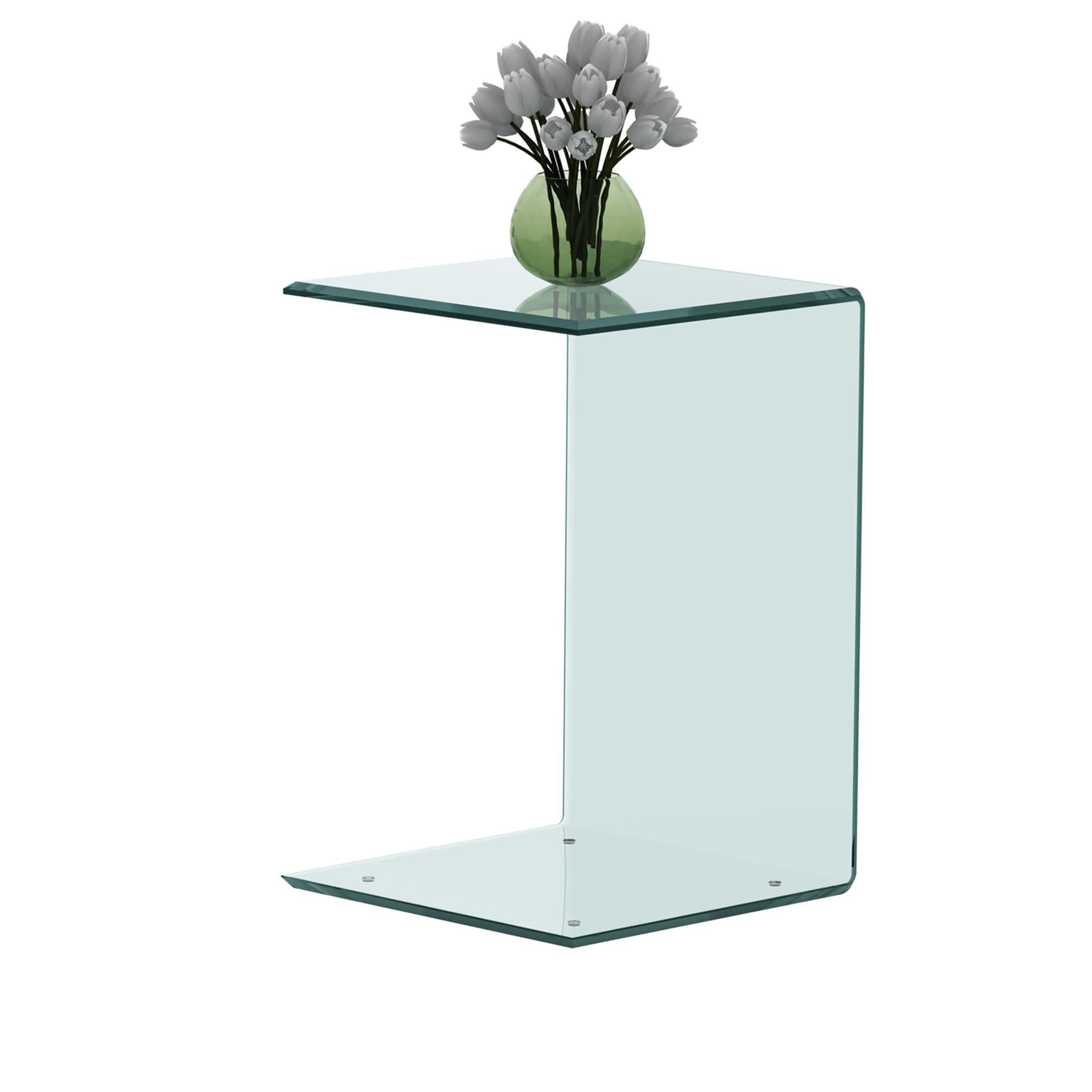 Ivy Bronx Alteo 22.84'' Tall Glass C Table End Table Wayfair