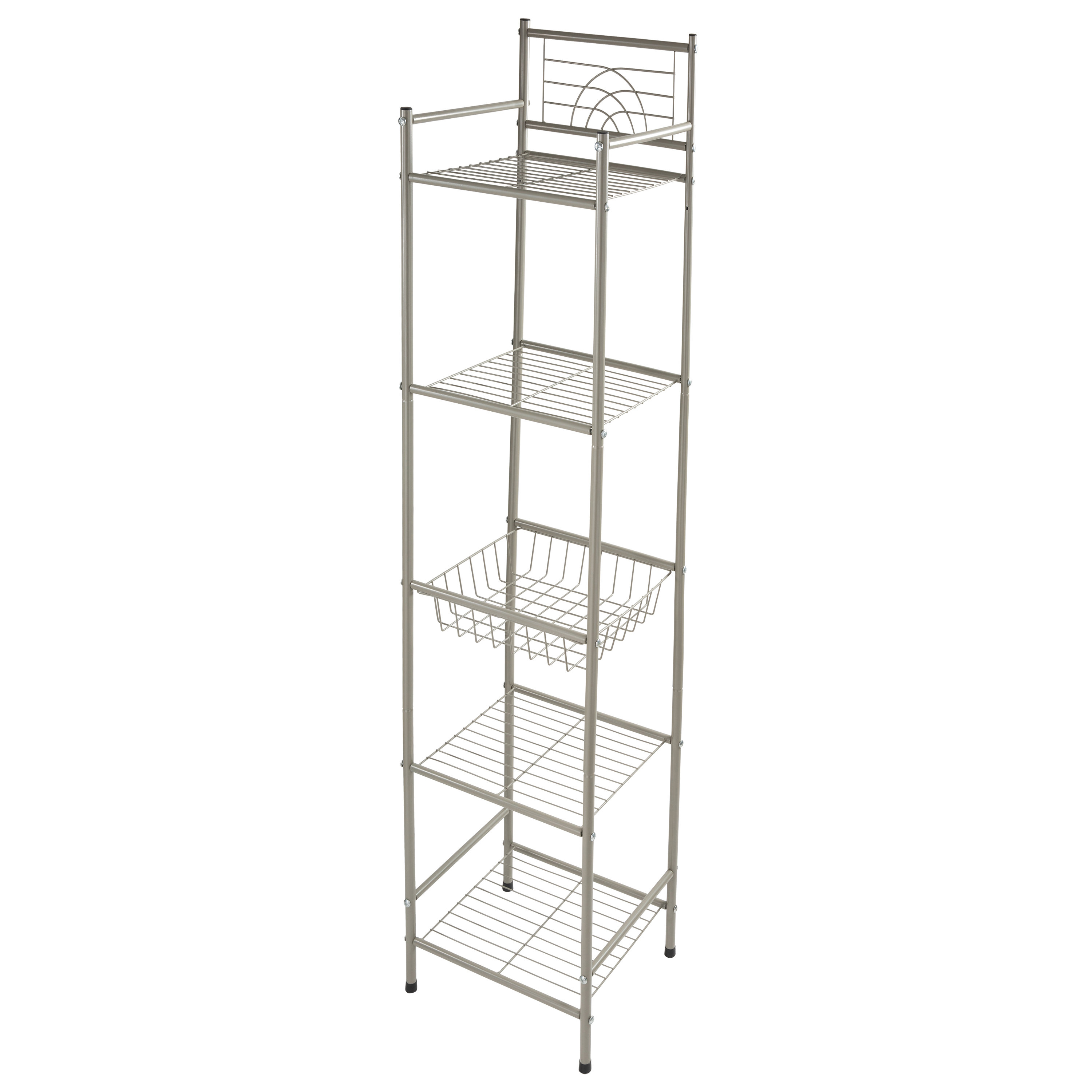 Winston Porter Aindrea Metal Freestanding Bathroom Shelves & Reviews