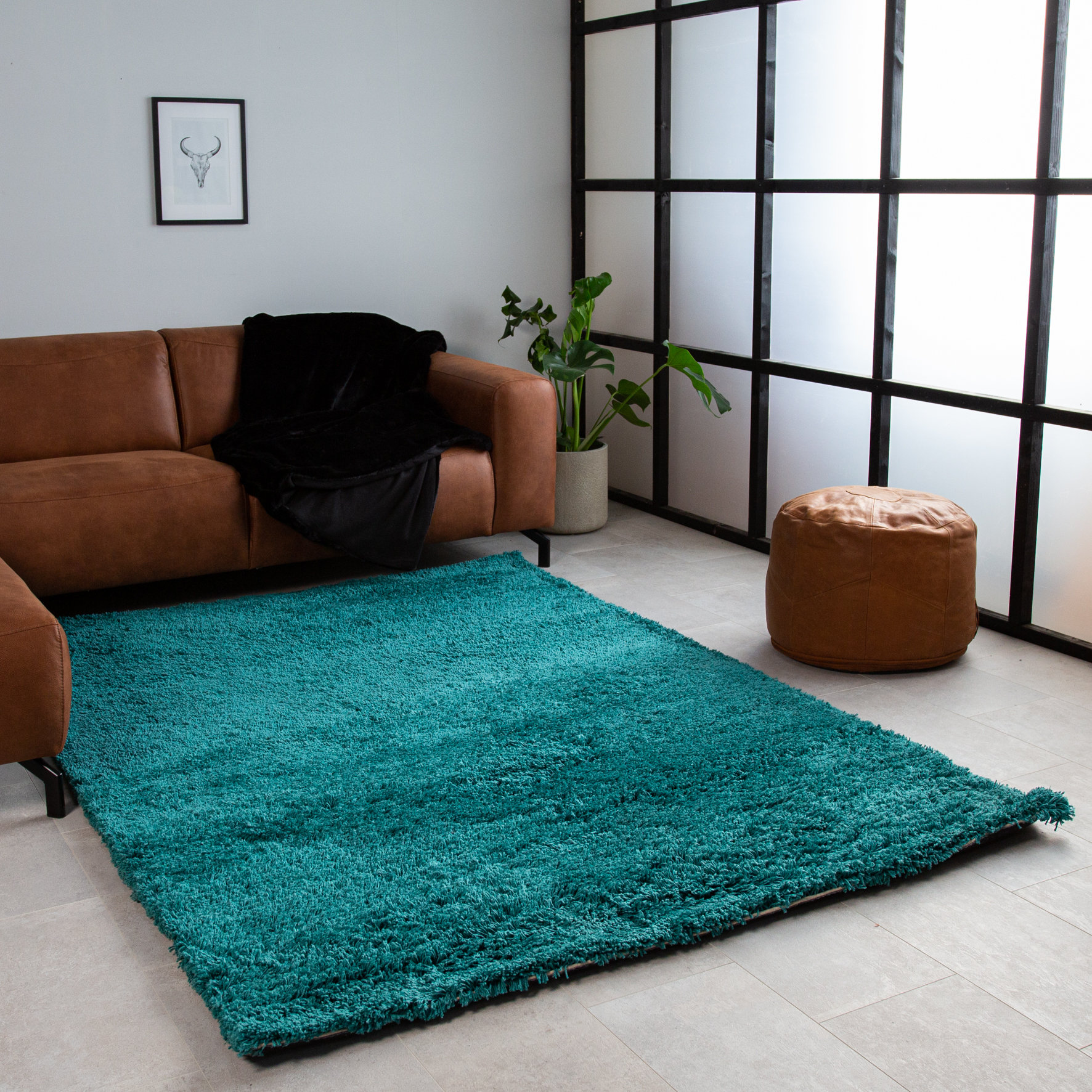 17 Stories Anushya Tufted Turquoise Blue/Teal Rug Wayfair.co.uk