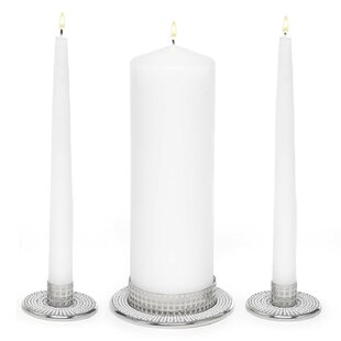 White & Black with Gold GORGEOUS CARVED Wedding Unity Candle SET SALE! 