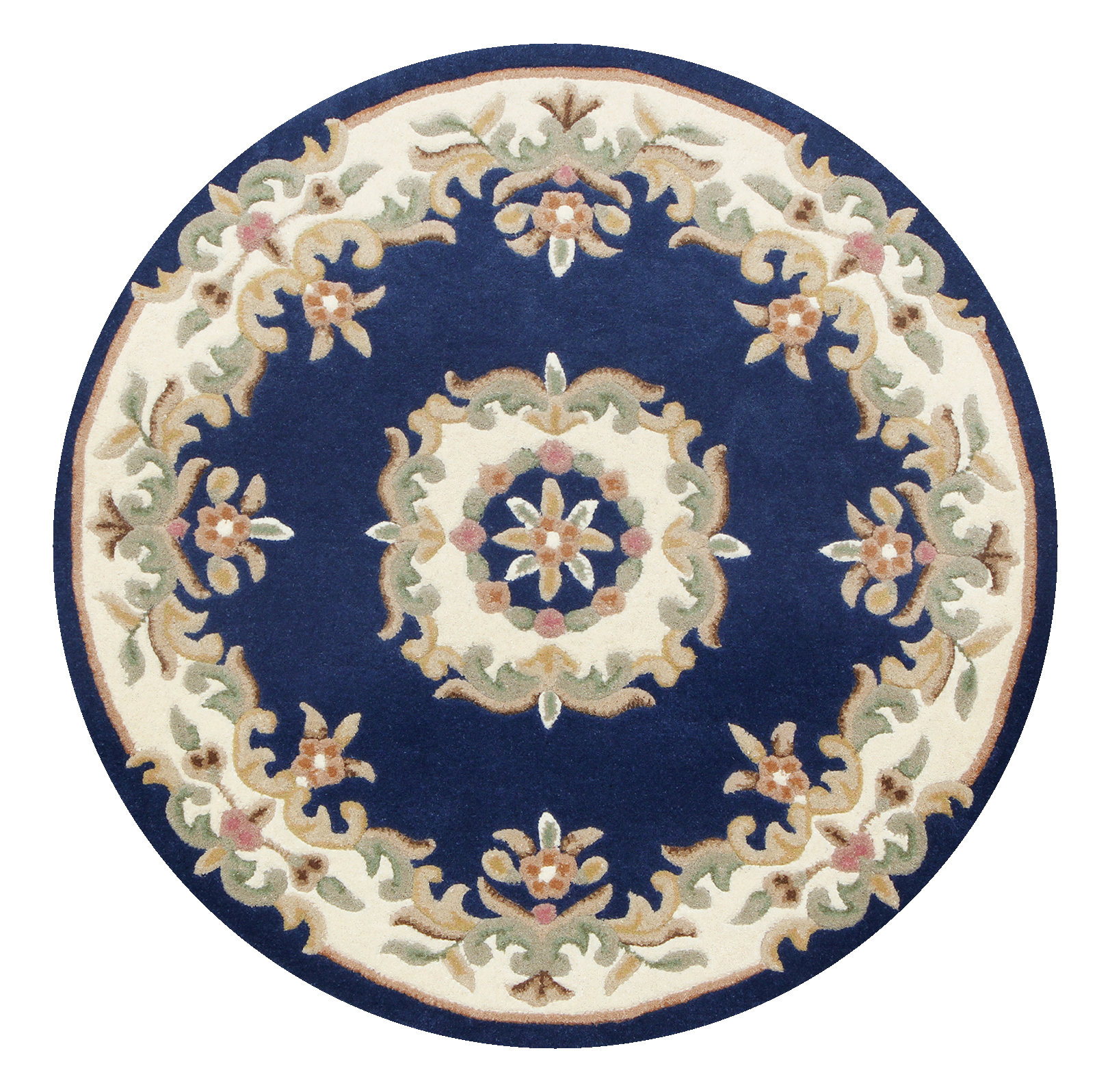 World Menagerie Hounslow Handmade Tufted Wool Blue/Beige Area Rug & Reviews Wayfair.co.uk
