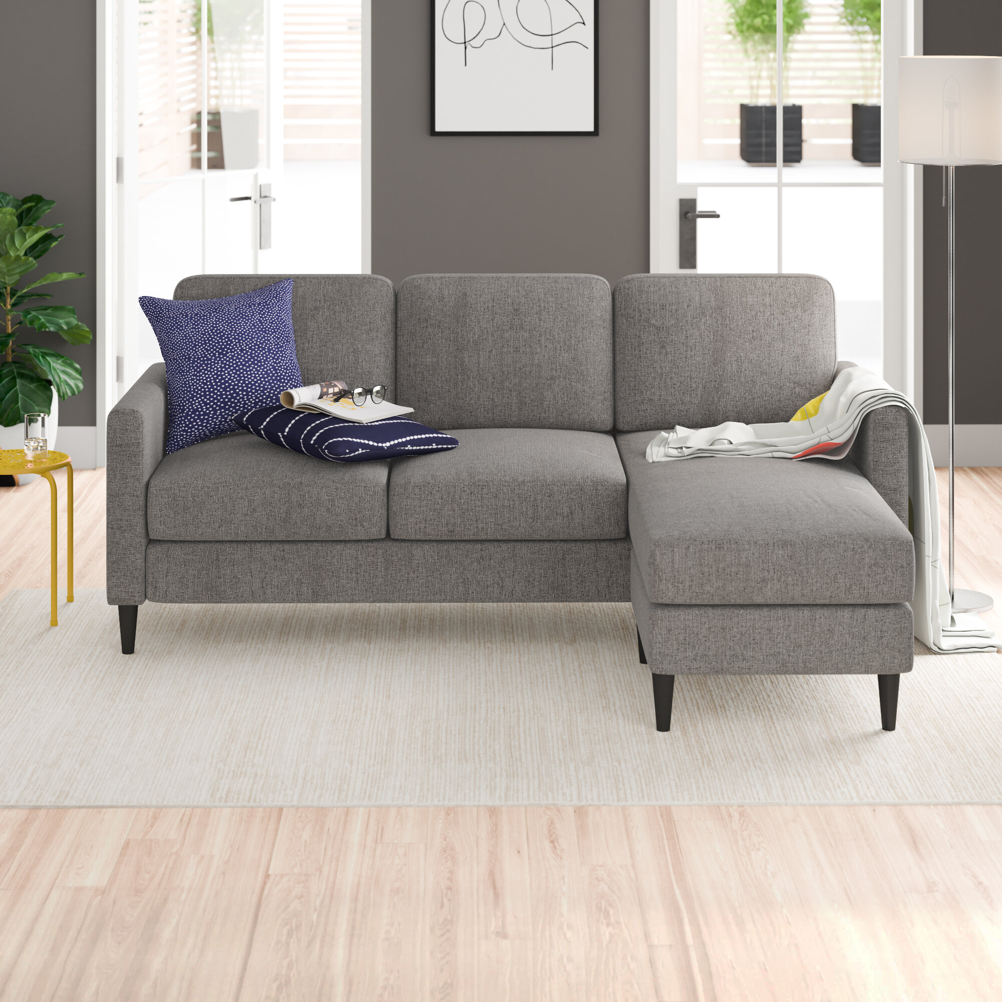 Cazenovia 81.63″ Wide Reversible Sofa & Chaise
