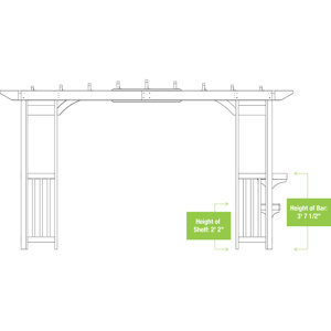 Yardistry Madison 14 Ft. W x 10 Ft. D Solid Wood Pergola with Canopy ...