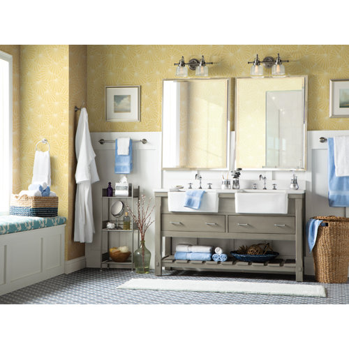Kingston Brass Naples 5-Piece Bathroom Accessory Set In Brushed Brass - Towel Bars, Ring, Hook & Holder