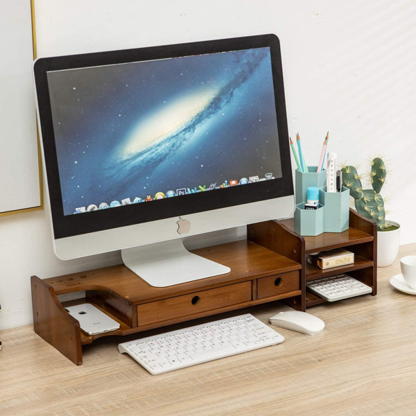 Desktop Printer Stand File Supplies Phone Holder Office Monitor Riser Modern 
