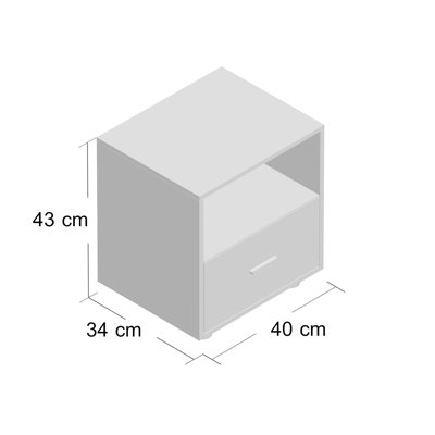 17 Stories Lashley Solid + Manufactured Wood Bedside Table & Reviews ...