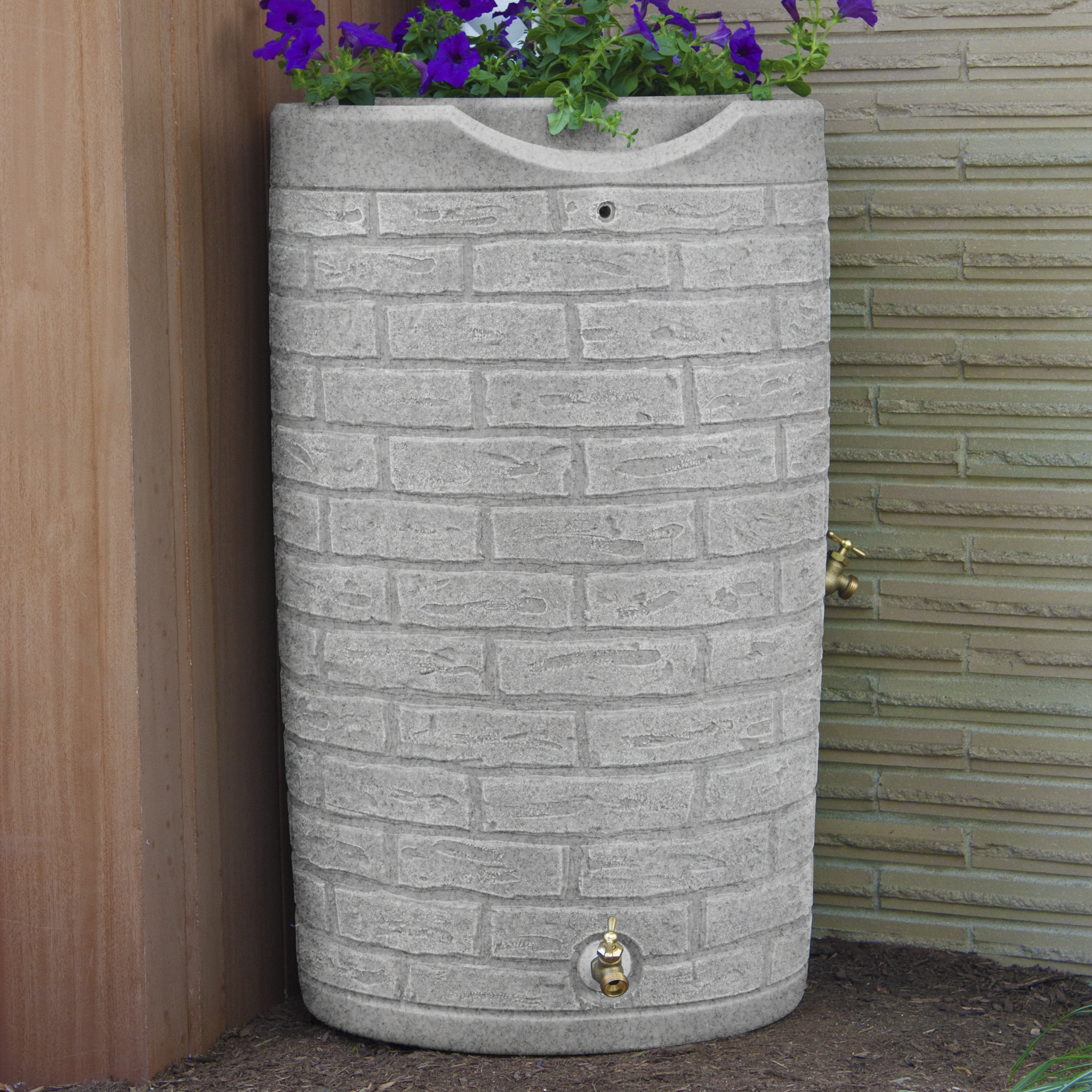 Good Ideas Impressions 50 Gallons Gal. Plastic Drainable Dual Overflow