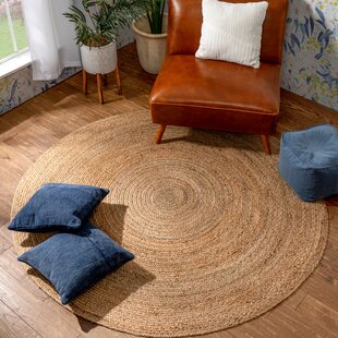 Braided Handmade Indian Natural Jute Rug Home Decor Round 3 Feet Area Rug Carpet 