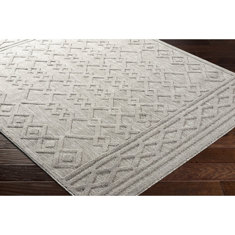 Union Rustic Anelise Gray/Taupe Indoor/Outdoor Rug | Wayfair