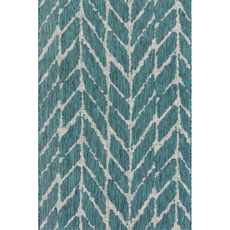 Wrought Studio Angelillo Teal Indoor/Outdoor Rug & Reviews | Wayfair