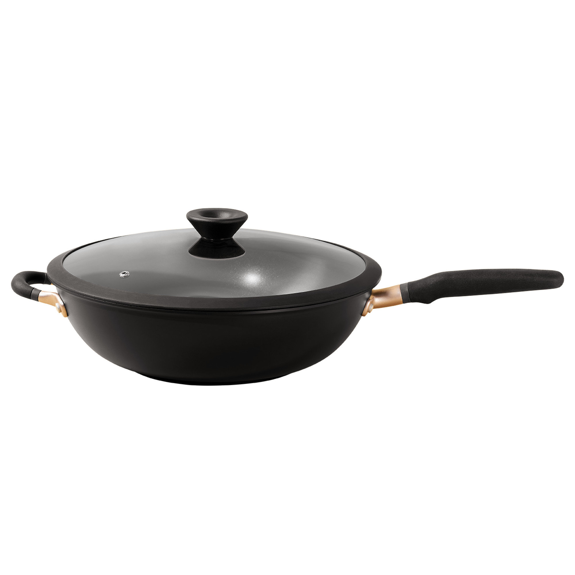 Meyer Accent Series Hard Anodized Nonstick Induction Stir Fry Pan With