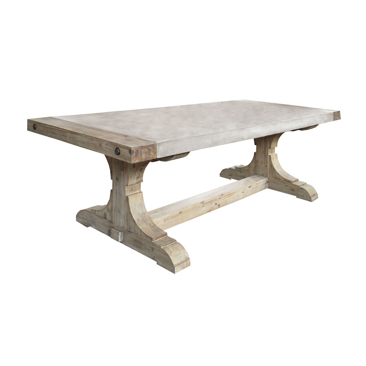 Decor+ 39.5'' Concrete Trestle Dining Table Wayfair