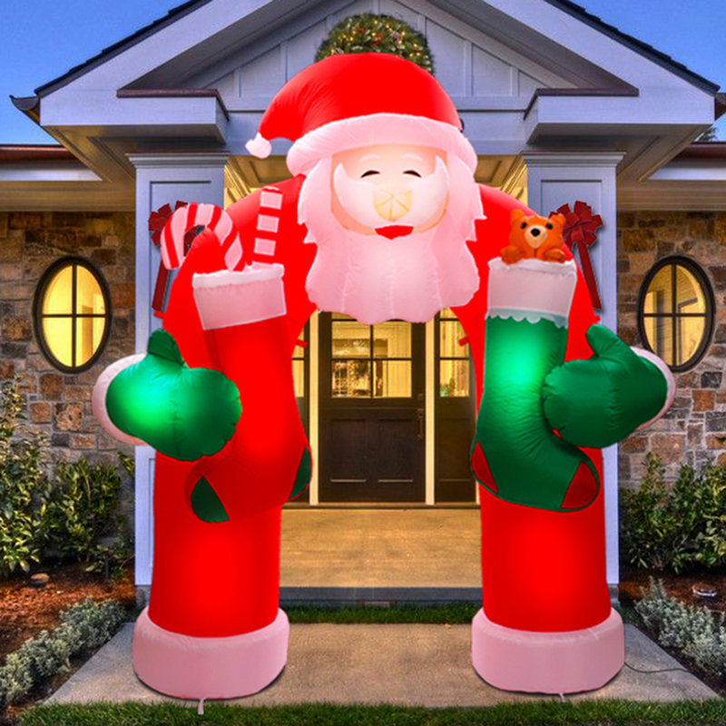 Inflatable Santa Stocking Arch Outdoor Christmas Yard Decoration