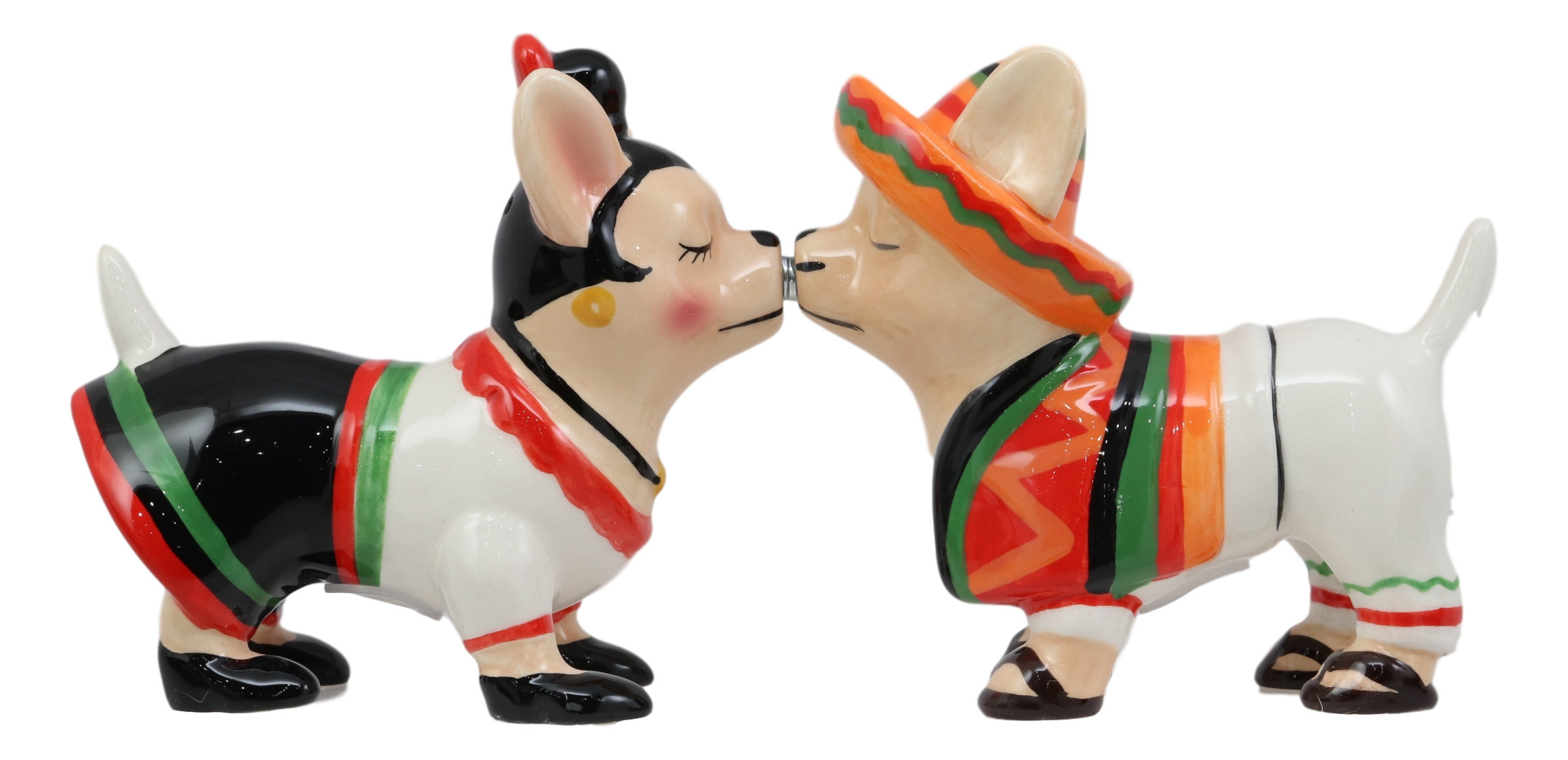 Ebros Gift Chi Chi Chi Kissing Mexican Chihuahua Pet Dog with Sombrero