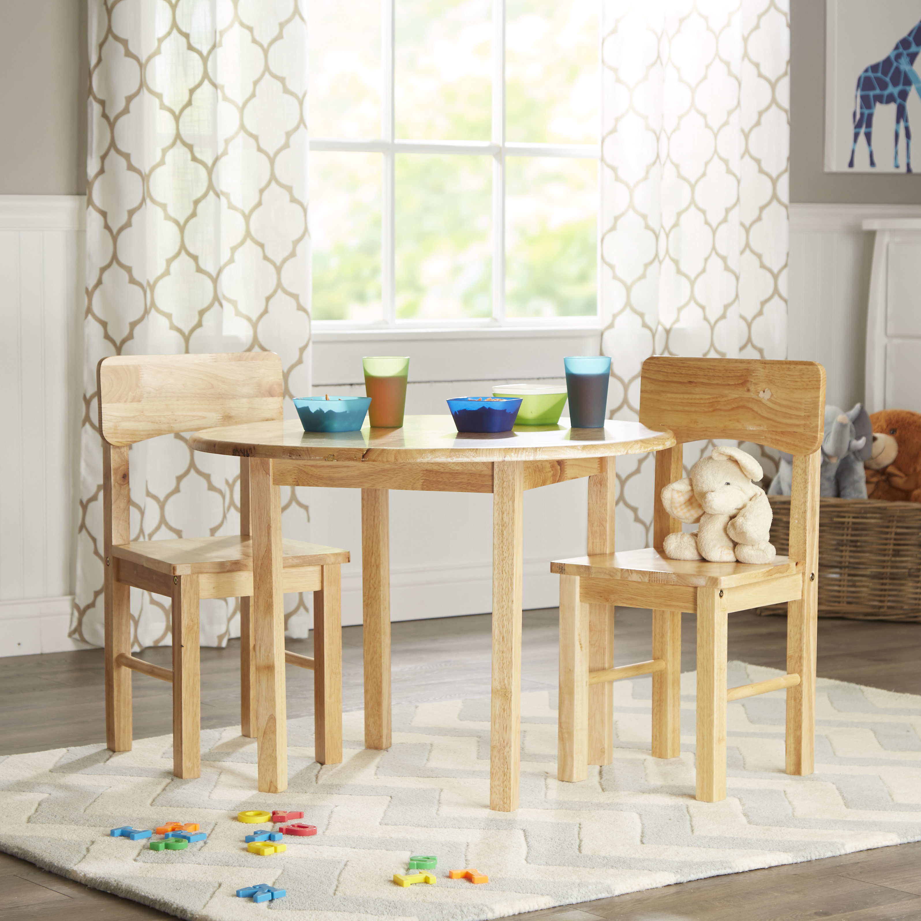 Zoomie Kids Kids Round Play / Activity Table and Chair Set & Reviews ...