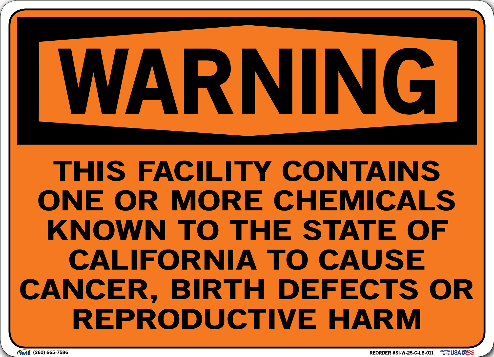 Vestil This Facility Contains One or More Chemicals that Cause Cancer, Birth Defects