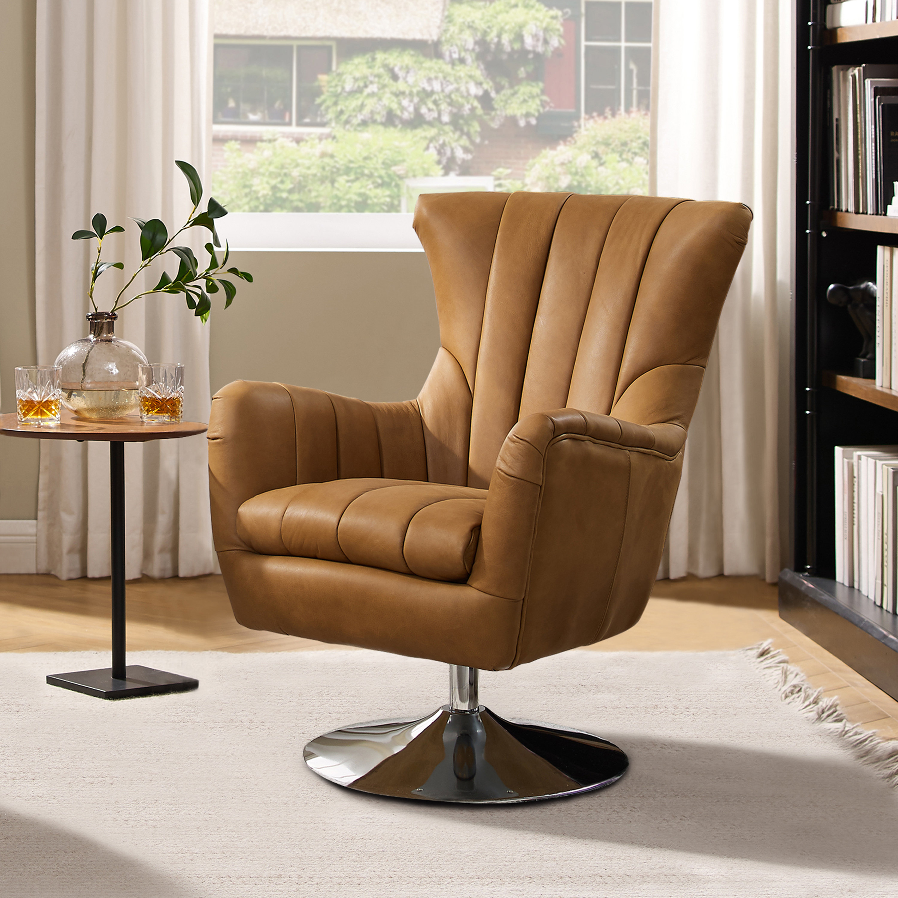 Greyleigh™ Leyland Upholstered Swivel Armchair Wayfair