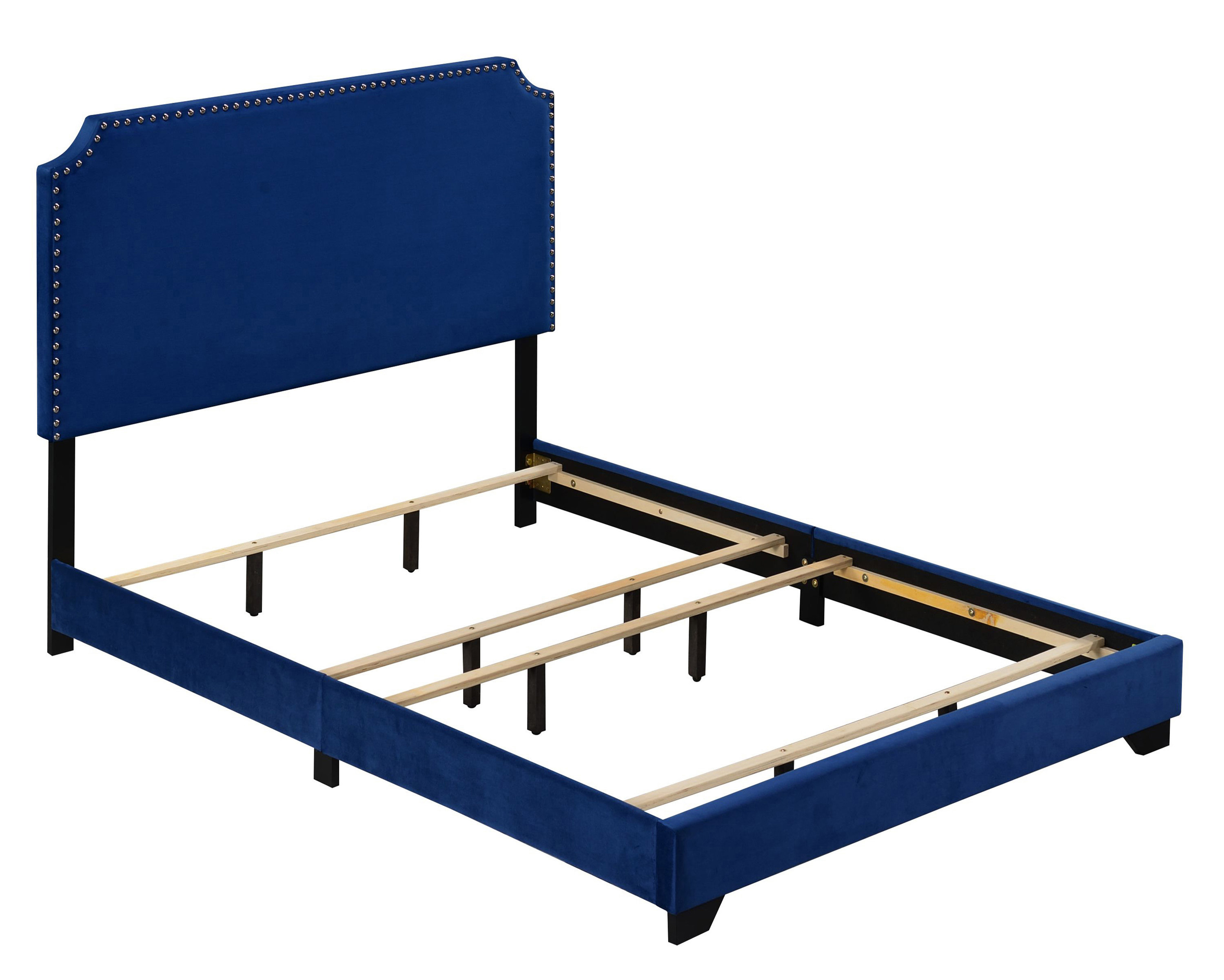 Red Barrel Studio® Rari Blue Upholstered Queen Bed Wayfair