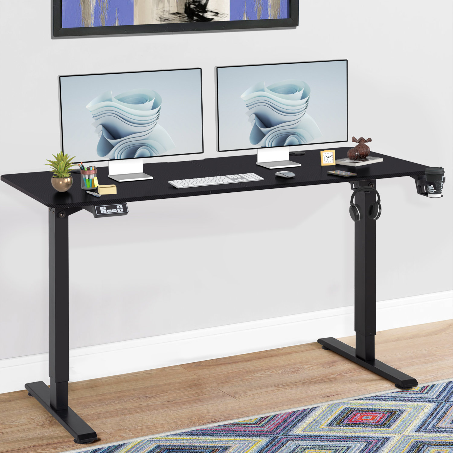 Inbox Zero Kaylanni Height Adjustable Standing Desk Wayfair