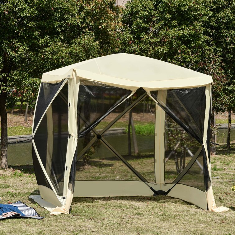 Ijveraar Guinness Laboratorium Outsunny Screen Camping Outdoor 7 Ft. W x 7 Ft. D Fiberglass Pop-up Gazebo  & Reviews | Wayfair