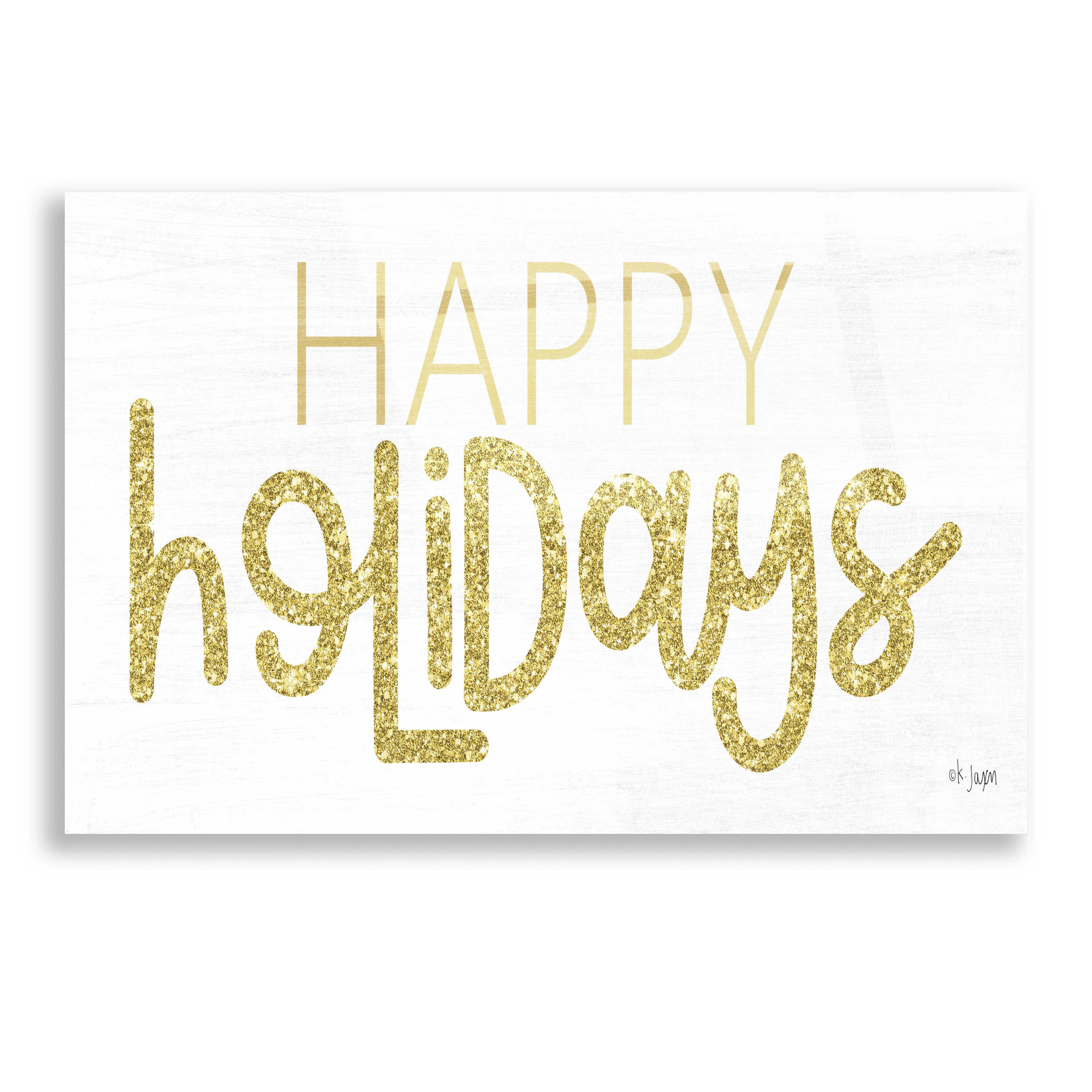 The Holiday Aisle® Happy Holidays by Unframed Textual Art Wayfair