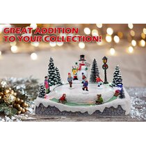 train layout Christmas Village Reproduction Male Figure Skater ice skating 