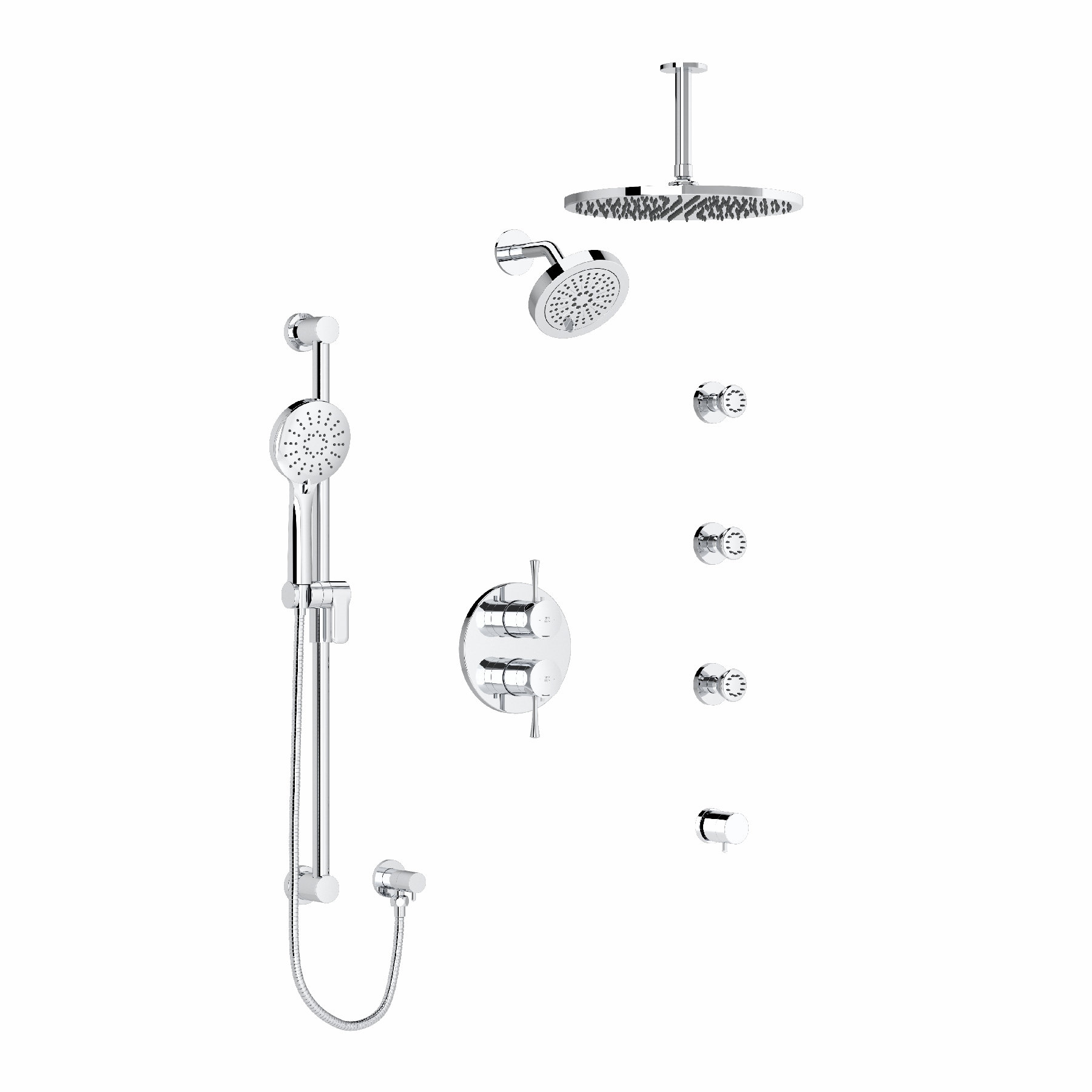 House of Rohl Edge MultiFunction System Thermostatic Shower Faucet