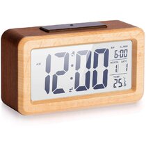 Brown Horse Alarm Clock Night Light Travel Table Desk 