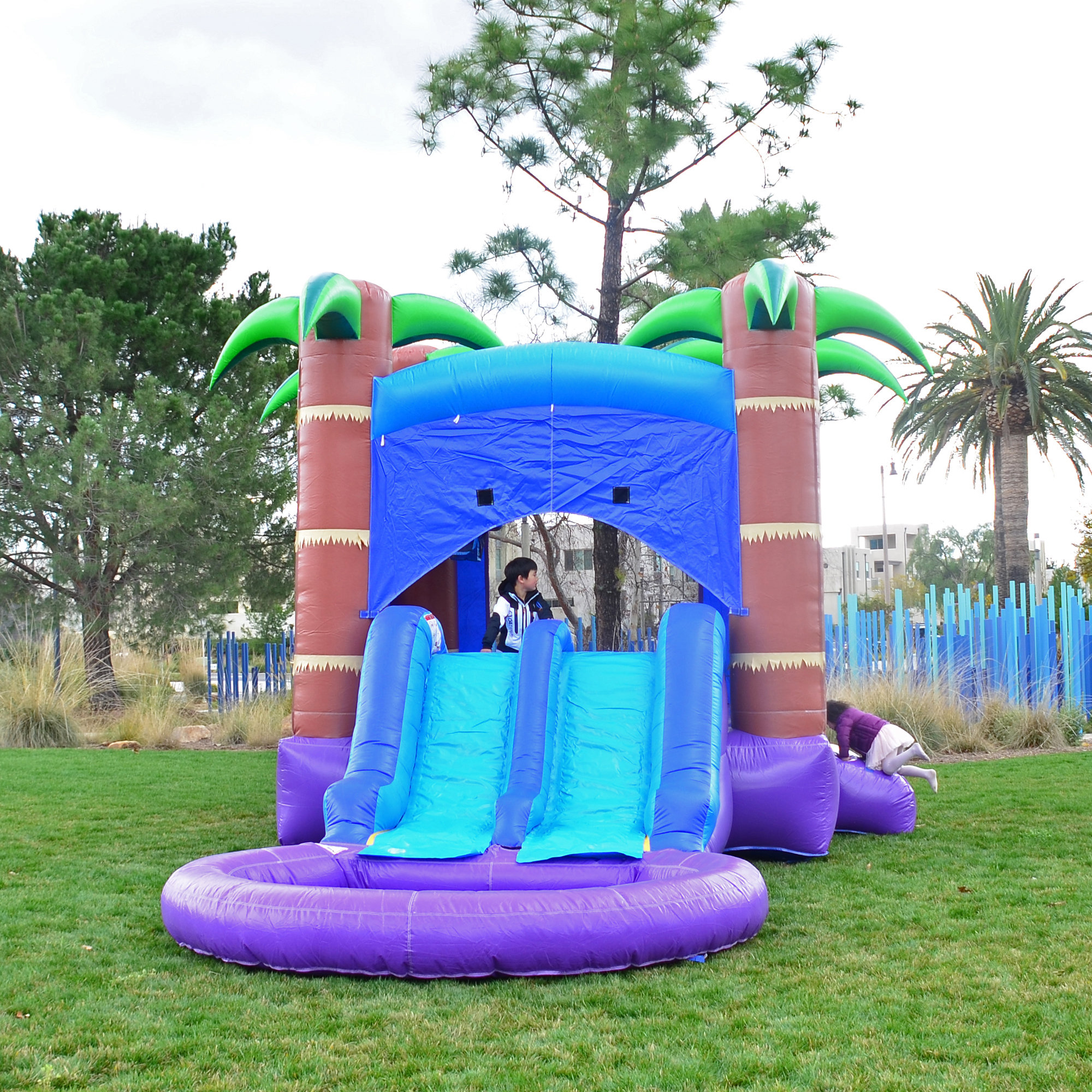 HeroKiddo Enchanted 13.5" x 26" Bounce House with Water Slide and Air  Blower & Reviews | Wayfair