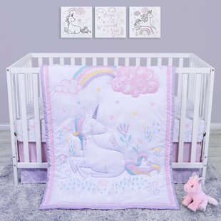 Purple Harmony 8 Piece Crib Bedding Set by NoJo Newborn Baby Girl Set New 