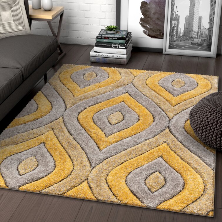 Mustard & Grey Geometric RugsSmall Large RugCheap Rugs For Living Room Rug 