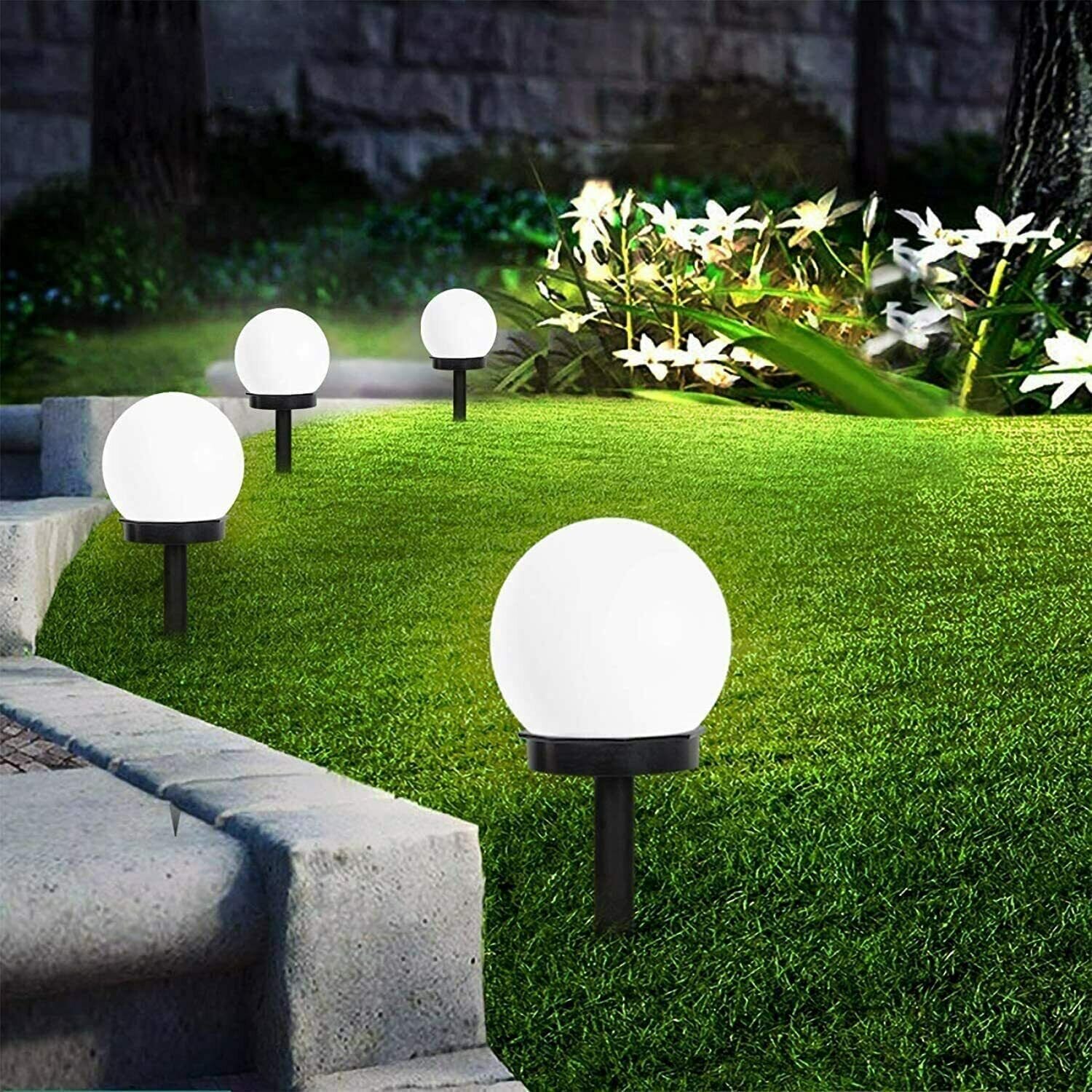 LED Outdoor Solar Powered Landscape Spotlight Yard Garden Path Lawn Lamp Light 