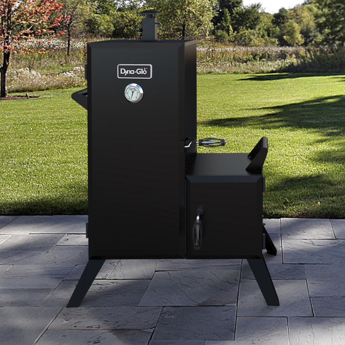 DynaGlo Vertical Charcoal Portable 1176 Square Inches Smoker & Reviews