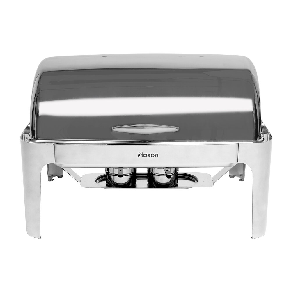 Lot of 8 Roll Top Catering Stainless Steel Chafer Chafing Dish Set 8 QT 