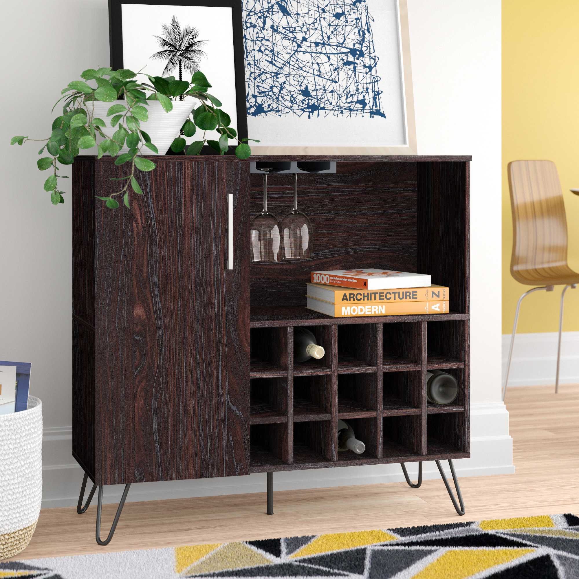 Wrought Studio Turnbridge Mid Century Wine and Bar & Reviews