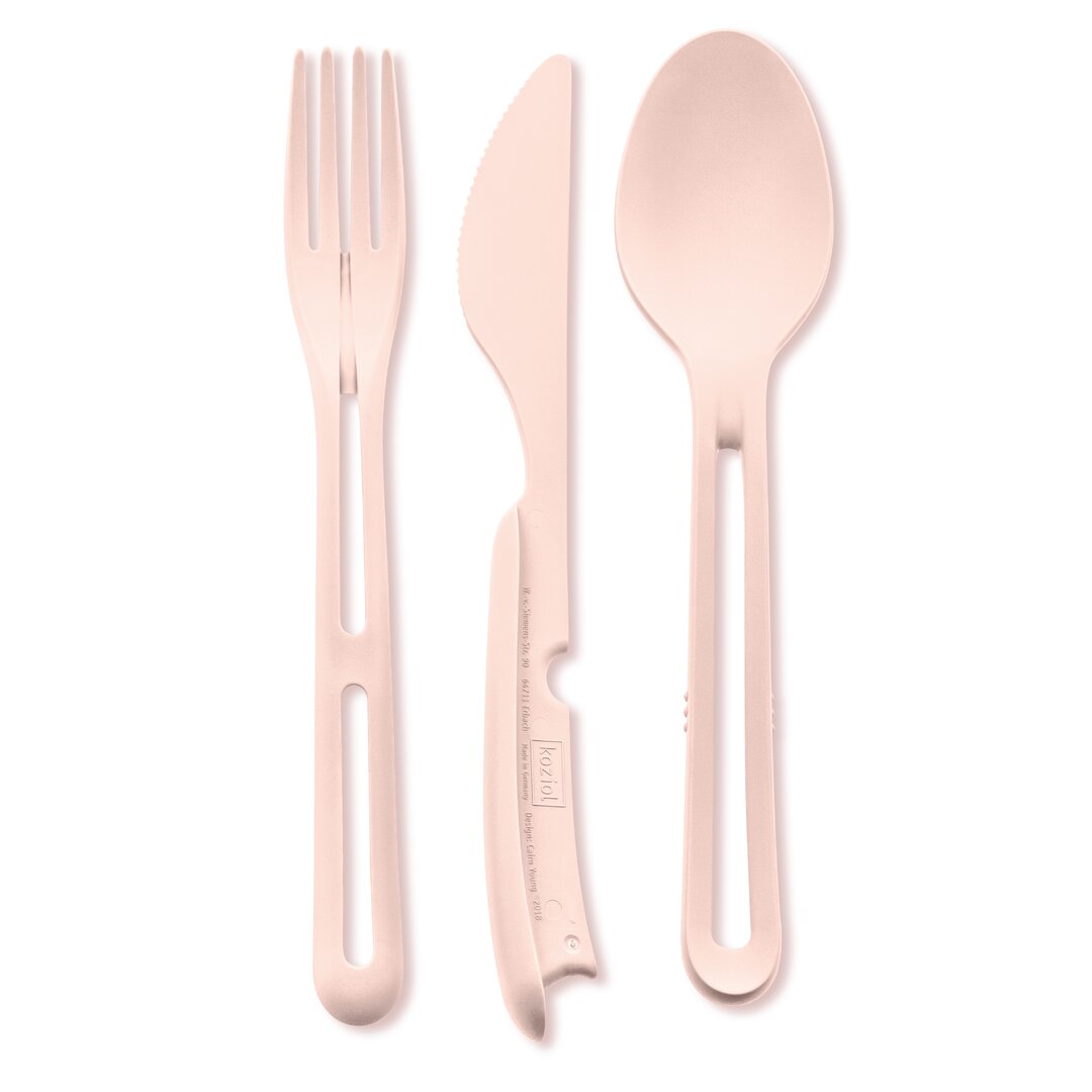 Klikk 3 Piece Cutlery Set, Service for 1 pink