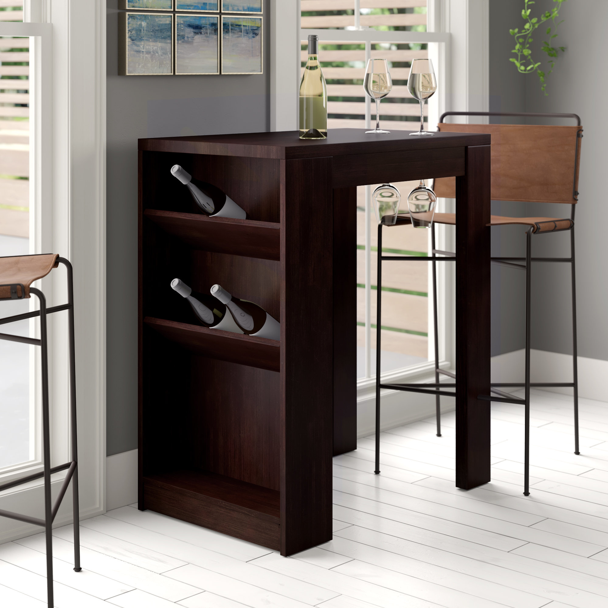 Ebern Designs Smajo Bar with Wine Storage & Reviews | Wayfair
