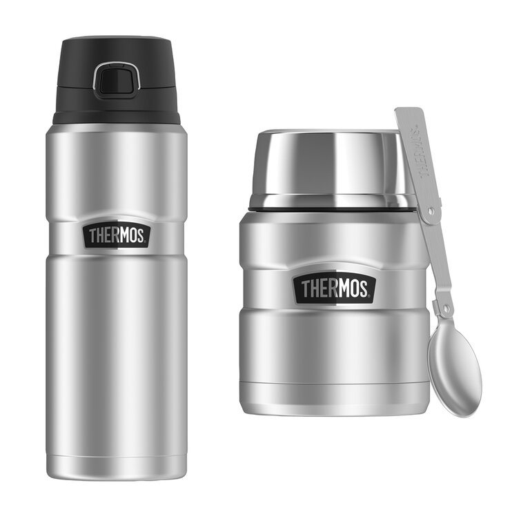Stainless King Vacuum Insulated Stainless Steel Food Jar Thermos 24 oz Silver 