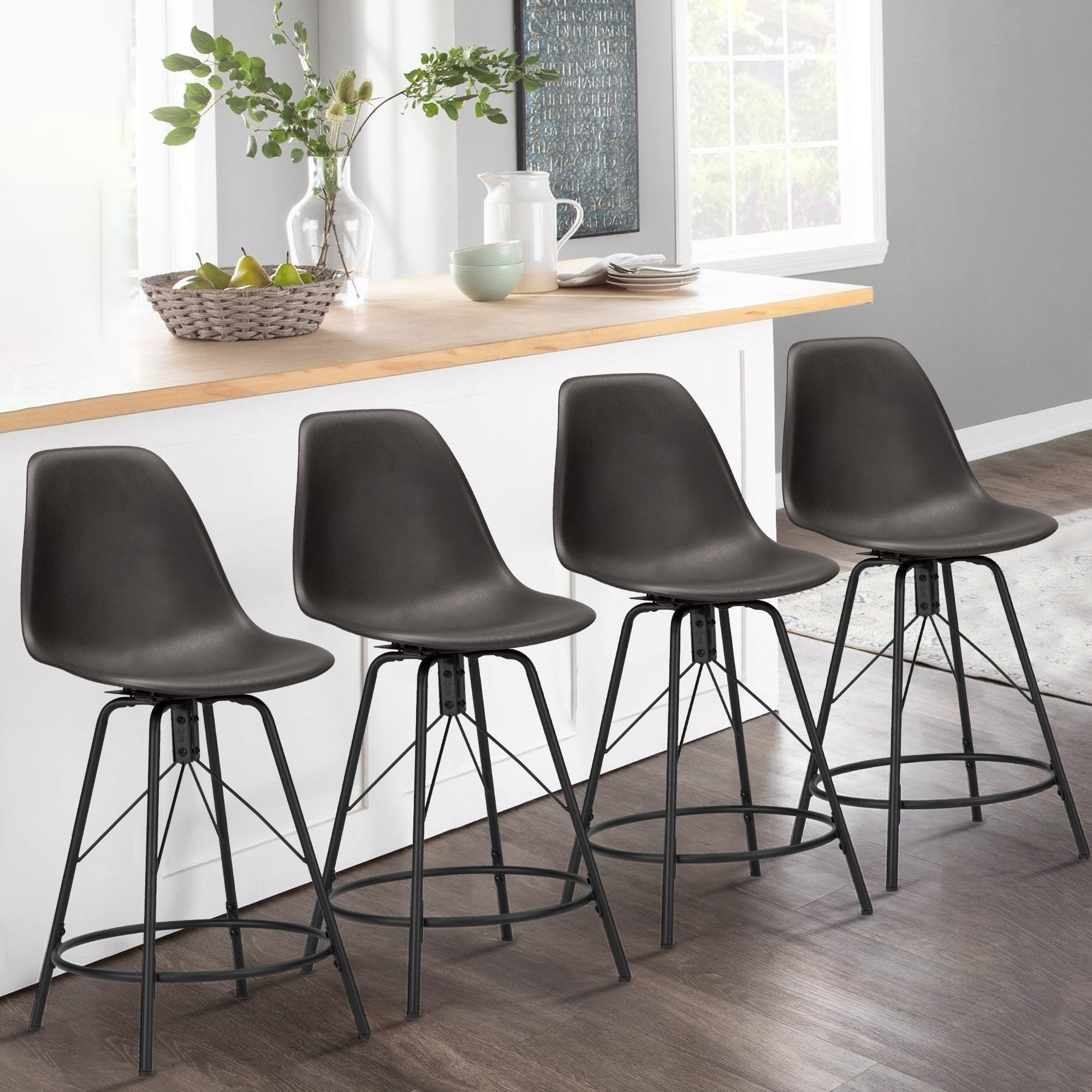 Brayden Studio® Bogard Swivel 30" Bar Stool & Reviews Wayfair