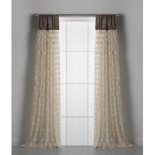 47x51" Window Sheer Curtain Swan Pattern Fringed Fabric Room Lace Drape Net 