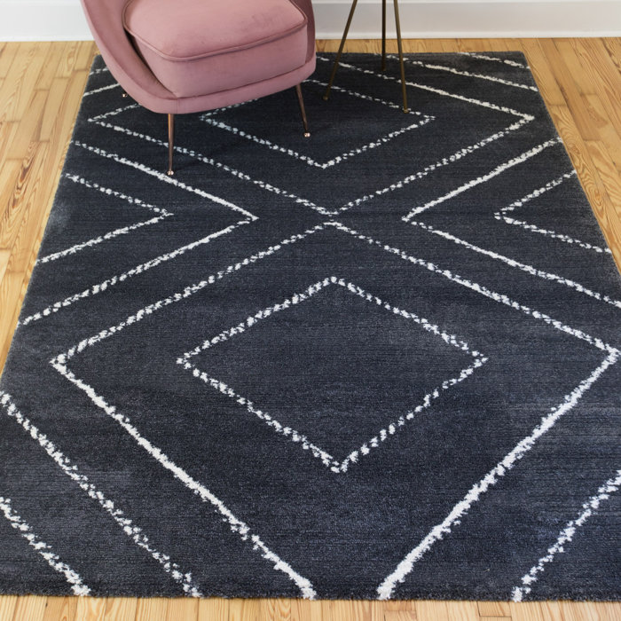 Union Rustic Bowden Black Rug & Reviews | Wayfair