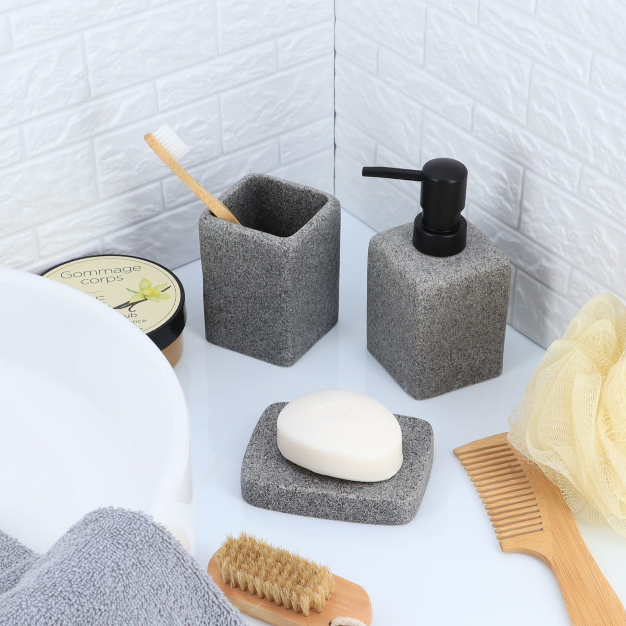 Evideco 3 Piece Bathroom Accessory Set | Wayfair
