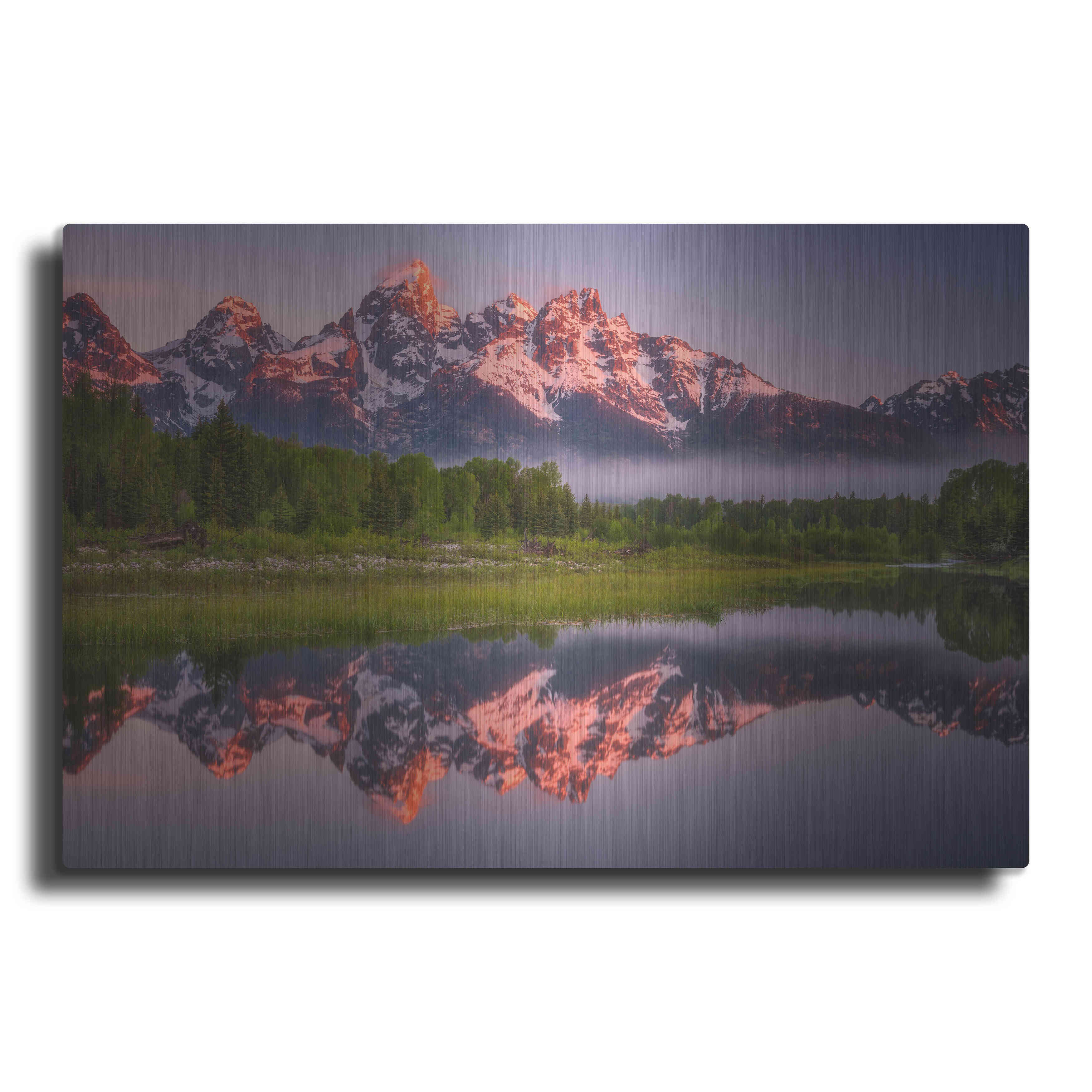 Millwood Pines Luxe Metal Art 'Teton Awakening - Grand Teton Nati Teton ...