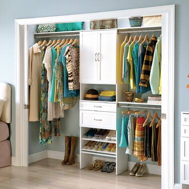 W W Hardware Included Laminate 108 in Details about   ClosetMaid Wood Closet System 48 in 