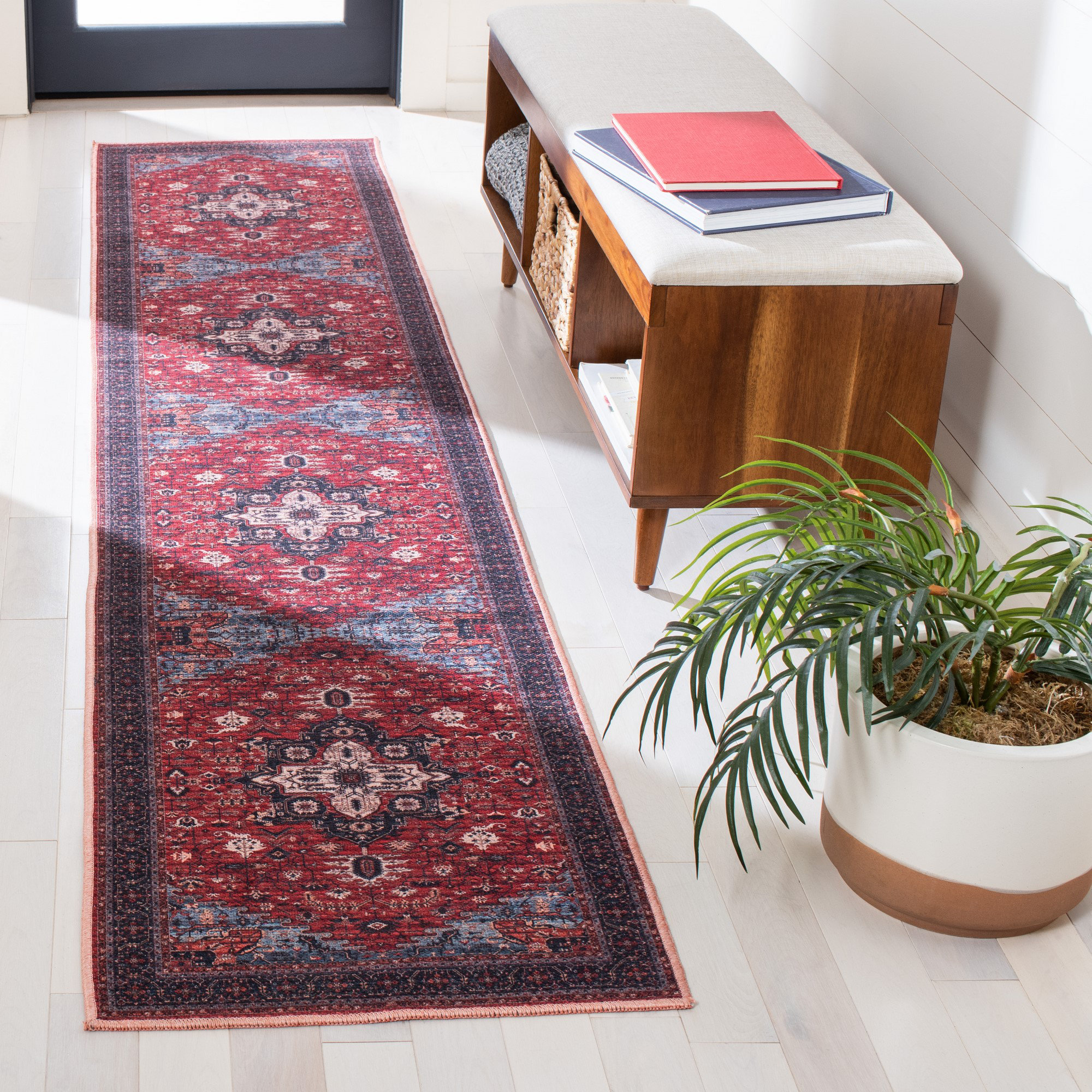 Mistana™ Chenier Oriental Red/Navy Area Rug & Reviews Wayfair