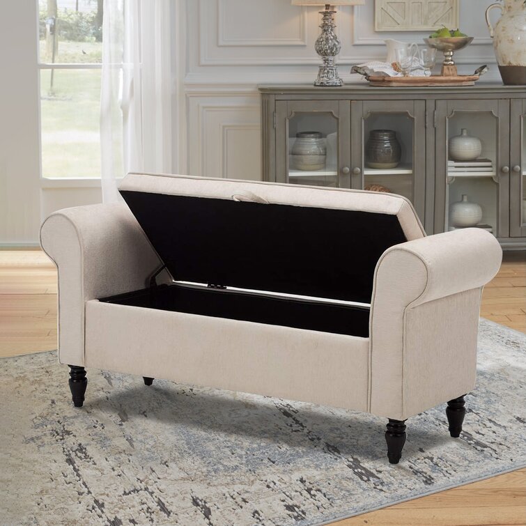 Charlton Home® Souther Upholstered Flip Top Storage Bench & Reviews |  Wayfair