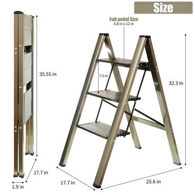 Details about   16.5 FT Telescoping Extension Ladder Folding Portable Aluminium 16 Steps outdoor 