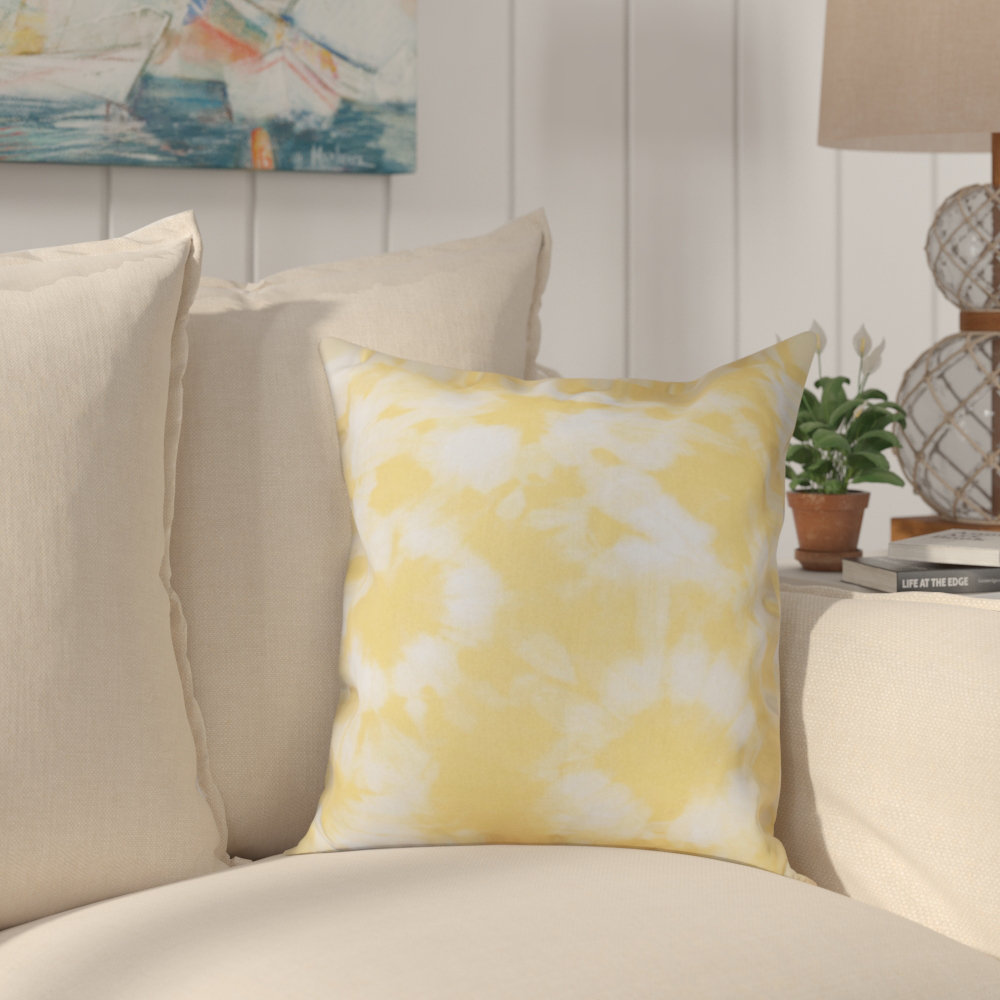 Blue Elephant Pembrook Blumenkissen mit Füllung Größe: 51 cm H x 51 cm B x 18 cm T, Farbe: Yellow