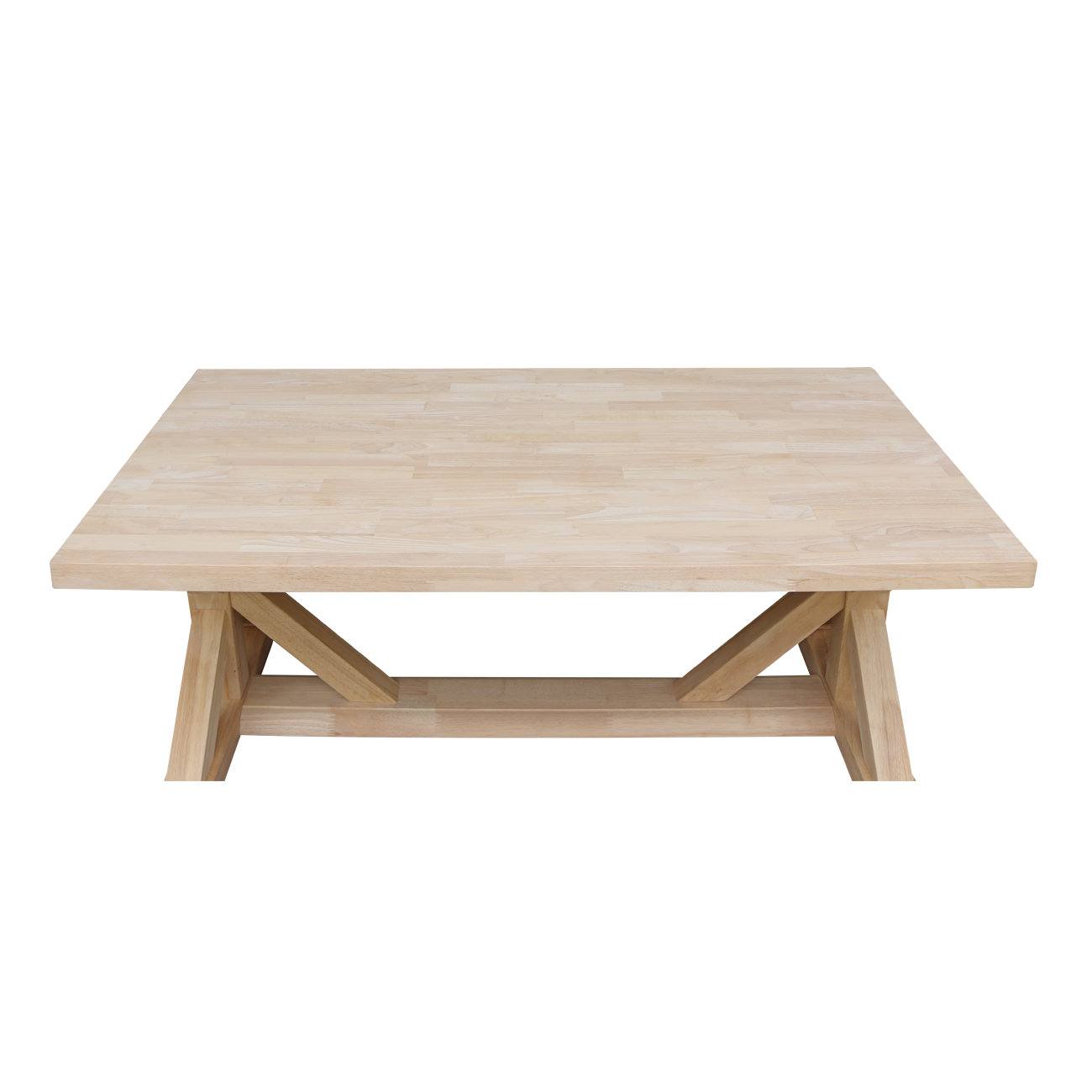 August Grove® Philippine Solid Wood Trestle Coffee Table Wayfair