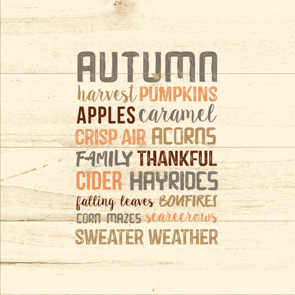 Autumn Words | Wayfair.co.uk